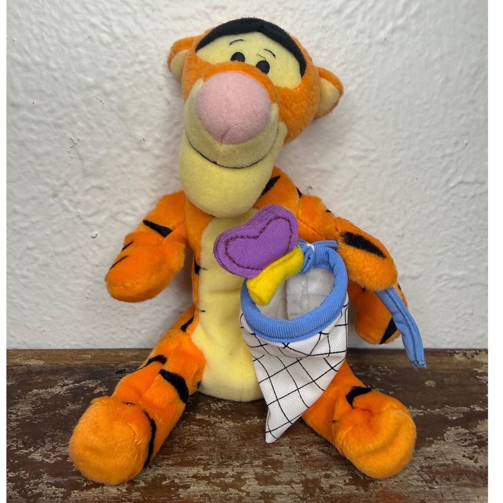 Vtg 1988 Fisher-Price Disney Star Bean Butterfly Buddy Tigger Plush Toy